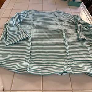 NWT Blair Boutique 3/4 sleeve blue turquoise pullover tunic 3XL